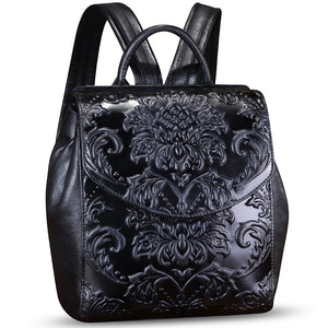 Genuine Leather Backpack Purse Vintage Casual Daypack College Bag Handmade Cowhide Western Rucksack