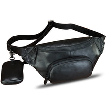 Load image into Gallery viewer, Genuine Leather Fanny Pack for Women and Men Vintage Real Leather Sling Bag Crossbody Bag Fashion Waist Bag Chest Purse
