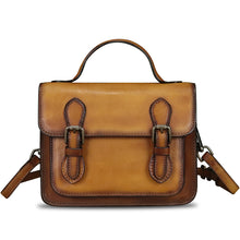 Load image into Gallery viewer, Genuine Leather Satchel Purse for Women Vintage Handmade Top Handle Handbag Crossbody Purse
