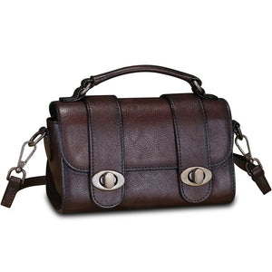 Genuine Leather Satchel for Women Vintage Purse Handmade Handbag Retro Crossbody Bag Purse