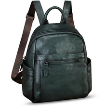 Load image into Gallery viewer, Genuine Leather Fashion Backpack for Women Vintage Satchel Soft Real Leather Knapsack Purse Rucksack Daypack Bag
