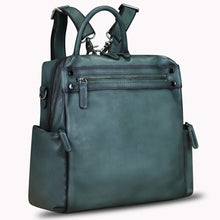Load image into Gallery viewer, Genuine Leather Backpack Purse for Women Vintage Casual Daypack Knapsack Handmade Rucksack Convertible Shoulder Bag
