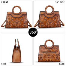 Load image into Gallery viewer, Genuine Leather Satchels for Women Top Handle Bags Handmade Vintage Crossbody Bag Purses Shoulder Bag
