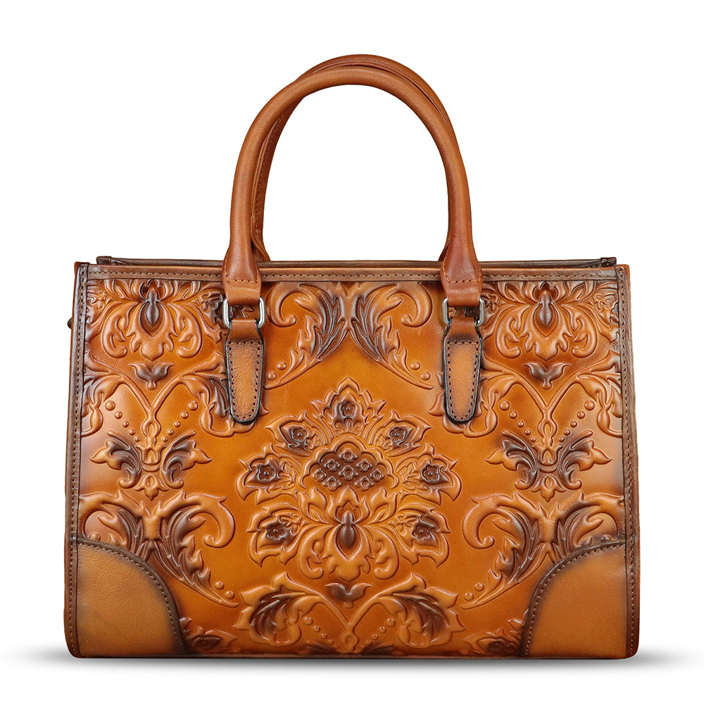 Genuine Leather Satchels for Women Top Handle Bags Handmade Vintage ...