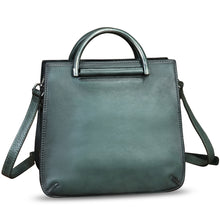 Load image into Gallery viewer, Genuine Leather Satchel for Women Hand Painted Leather Handbag Top Handle Bags Handmade Purse Crossbody Bag Purse
