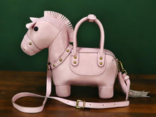 Load image into Gallery viewer, Genuine Leather Purses and Handbags for Women Unique Handmade Horse Shape Crossbody Shoulder Bag Vintage Satchel
