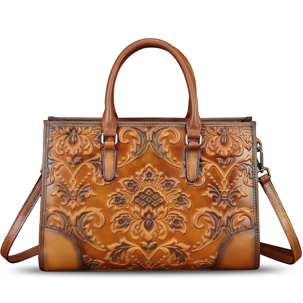 Genuine Leather Satchels for Women Top Handle Bags Handmade Vintage ...
