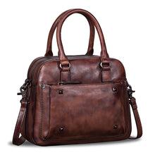Load image into Gallery viewer, Genuine Leather Satchels for Women Top Handle Bags Handmade Vintage Crossbody Bag Purses Shoulder Bag
