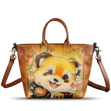 Load image into Gallery viewer, Hand painted Genuine Leather Purse and Handbag for Women Tote Bag Shoulder Bag
