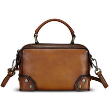 Load image into Gallery viewer, Genuine Leather Satchel for Women Purse Vintage Handmade Top Handle Handbag Retro Designer Crossbody Bag Purse
