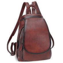 Load image into Gallery viewer, Genuine Leather Backpack for Women Vintage Real Leather Rucksack Fashion Shoulder Knapsack Purse Daypack Bag
