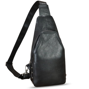 Genuine Leather Sling Bag Retro Crossbody Sling Backpack Handmade Chest Shoulder Daypack Purses Fanny Pack
