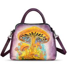 Load image into Gallery viewer, Genuine Leather Handbag for Women Hand Painted Leather Top Handle Satchel Handmade Crossbody Purse
