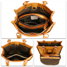 Load image into Gallery viewer, Genuine Leather Handbags for Women Vintage Real Leather Fashion Tote Bag Shoulder Bag Crossbody Bag Satchel Purse

