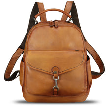 Load image into Gallery viewer, IVTG Genuine Leather Backpack for Women Vintage Laptop Knapsack Purse Rucksack Fashion Daypack Bag High Capacity for Travel
