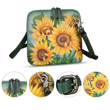 Load image into Gallery viewer, Genuine Leather Crossbody Bag for Women Hand Painted Leather Handmade Crossbody Satchel Purse Pouch
