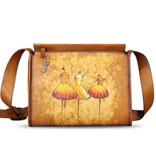 Load image into Gallery viewer, Genuine Leather Crossbody Bag for Women Hand Painted Leather Handmade Crossbody Satchel Handbag Hand Drawn Purse
