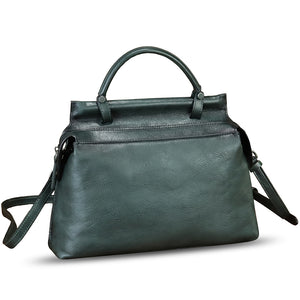 Genuine Leather Handbag for Women Retro Leather Crossbody Bag Pouch Vintage Handbag Purse Ladies Satchel