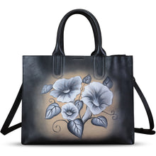 Load image into Gallery viewer, Genuine Leather Handbag for Women Hand Painted Leather Top Handle Bag Handmade Crossbody Purse Work Tote
