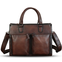 Load image into Gallery viewer, Genuine Leather Messenger Bag Briefcase for Men Vintage Real Leather Shoulder Bag Crossbody Bag Computer Laptop Bag Search this page
