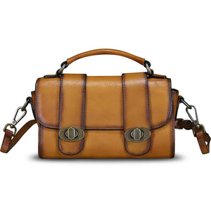 Genuine Leather Satchel for Women Vintage Purse Handmade Handbag Retro Crossbody Bag Purse