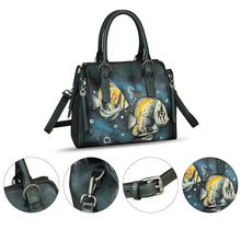 Load image into Gallery viewer, Genuine Leather Handbag for Women Hand Painted Leather Top Handle Purse Handmade Crossbody Satchel Tote Bag
