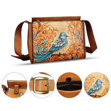 Load image into Gallery viewer, Genuine Leather Crossbody Bag for Women Hand Painted Leather Handmade Crossbody Satchel Handbag Hand Drawn Purse
