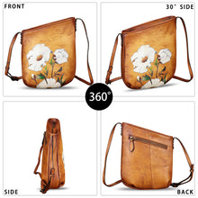 Load image into Gallery viewer, Genuine Leather Crossbody Bag for Women Hand Painted Leather Handmade Crossbody Satchel Purse Handbag
