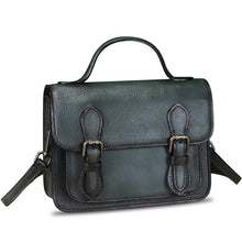 Load image into Gallery viewer, Genuine Leather Satchel Purse for Women Vintage Handmade Top Handle Handbag Crossbody Purse
