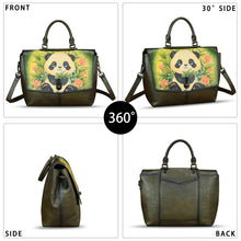 Load image into Gallery viewer, Genuine Leather Satchel for Women Hand Painted Handbag Top Handle Bags Handmade Purse Crossbody Tote Bag Purse
