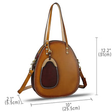 Load image into Gallery viewer, Genuine Leather Handbag Purse for Women Retro Top Handle Bags Satchel Handmade Vintage Crossbody Shoulder Bag
