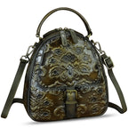 Genuine Leather Backpack for Women Crossbody Shoulder Bag Vintage Rucksack Fashion Knapsack Purse Daypack Bag