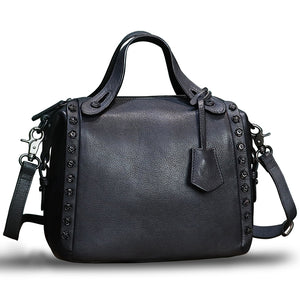 Genuine Leather Purses and Handbags for Women Vintage Handmade Fashion Leather Shoulder Bag Crossbody Satchel with Strap