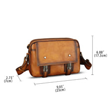 Load image into Gallery viewer, Genuine Leather Shoulder Bag Crossbody Bag for Men Vintage Real Leather Satchel for Men Messenger Bag for Work Travel
