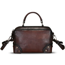 Load image into Gallery viewer, Genuine Leather Satchel for Women Purse Vintage Handmade Top Handle Handbag Retro Designer Crossbody Bag Purse
