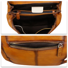 Load image into Gallery viewer, Genuine Leather Backpack Purse Vintage Casual Daypack College Bag Handmade Cowhide Western Rucksack
