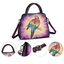 Load image into Gallery viewer, Genuine Leather Handbag for Women Hand Painted Leather Top Handle Satchel Handmade Crossbody Purse
