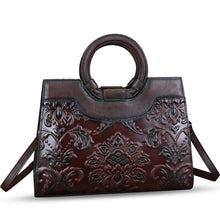 Load image into Gallery viewer, Genuine Leather Satchels for Women Top Handle Bags Handmade Vintage Crossbody Bag Purses Shoulder Bag
