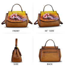 Load image into Gallery viewer, Genuine Leather Satchel for Women Crossbody Bags Handmade Vintage Top Handle Handbags Purse
