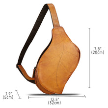 Load image into Gallery viewer, Genuine Leather Sling Bag for Women - Vintage Real Leather Sling Backpack Fashion Shoulder Crossbody Chest Bag
