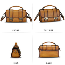 Load image into Gallery viewer, Genuine Leather Satchel for Women Vintage Purse Handmade Handbag Retro Crossbody Bag Purse

