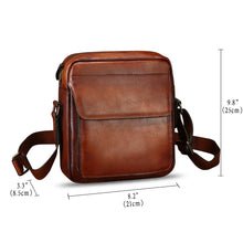 Load image into Gallery viewer, IVTG Genuine Leather Messenger Bag for Men Crossbody Shoulder Bag Satchel Casual Sling Daypack Work Business Daily Purses
