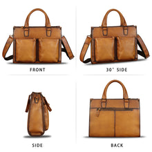 Load image into Gallery viewer, Genuine Leather Messenger Bag Briefcase for Men Vintage Real Leather Shoulder Bag Crossbody Bag Computer Laptop Bag Search this page

