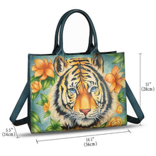 Load image into Gallery viewer, Genuine Leather Handbag for Women Hand Painted Leather Top Handle Bag Handmade Crossbody Purse Work Tote
