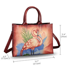 Load image into Gallery viewer, Genuine Leather Handbag for Women Hand Painted Leather Top Handle Bag Handmade Crossbody Purse Work Tote
