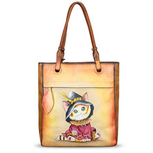 Load image into Gallery viewer, Genuine Leather Shoulder Bag for Women Hand Painted Leather Handbag Handmade Work Tote Bag Casual Hand Purse
