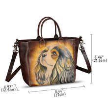 Load image into Gallery viewer, Hand painted Genuine Leather Purse and Handbag for Women Tote Bag Shoulder Bag
