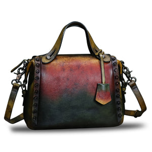 Genuine Leather Purses and Handbags for Women Vintage Handmade Fashion Leather Shoulder Bag Crossbody Satchel with Strap