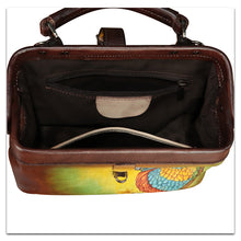 Load image into Gallery viewer, Genuine Leather Handbag Satchel for Women Hand Painted Leather Handmade Pouch Casual Shoulder Purse Bag
