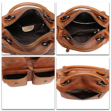 Load image into Gallery viewer, Genuine Leather Purse and Handbag for Women Vintage Handmade Leather Top Handle Satchel Purses Shoulder Bag Strap
